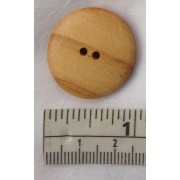Buttons - 25mm - Brown wood